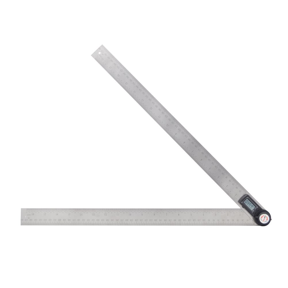 Protractor Digital 500mm Stainless Steel Finder Locking Measuring Ruler Silver