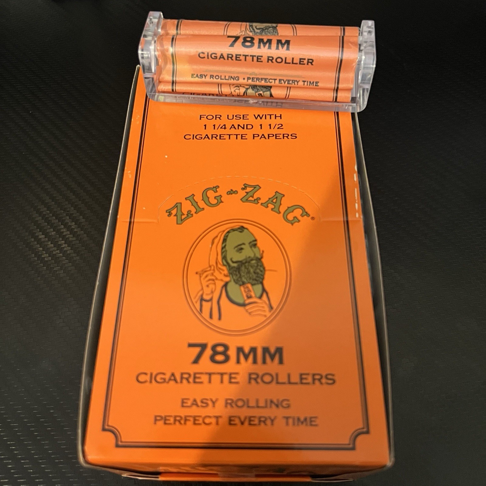 Zig-Zag 78mm Cigarette Roller For Use With 1 1/4 And 1 1/2 Size Cigarette Papers