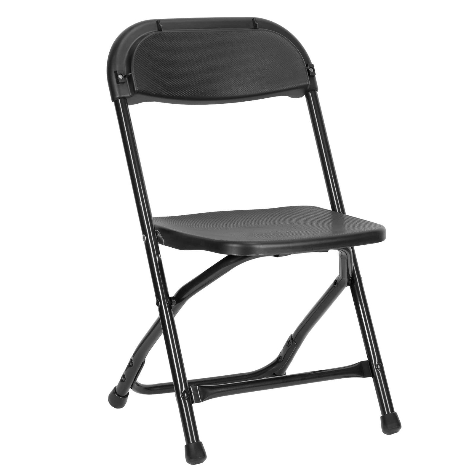 Kids Black Folding Chair (Steel-Poly Chair) by Chivari