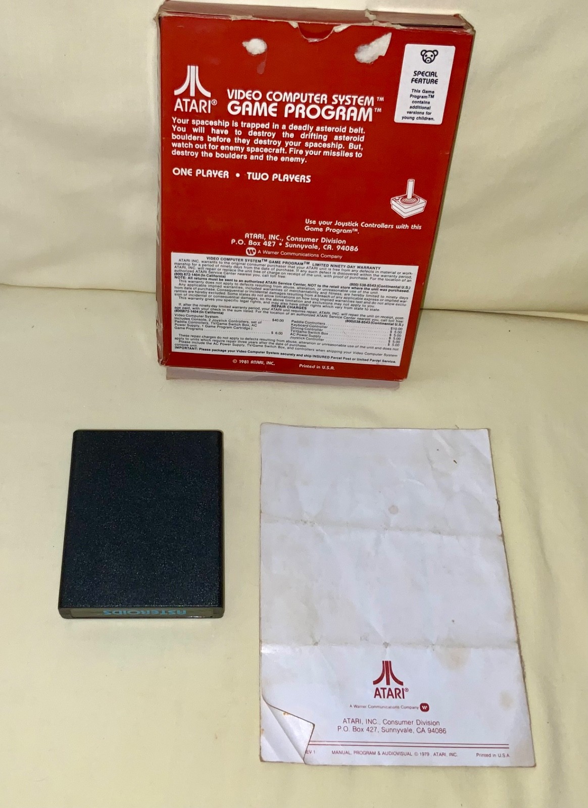 ATARI 2600 Asteroids (CX2649) - 1981 - Tested - See Description