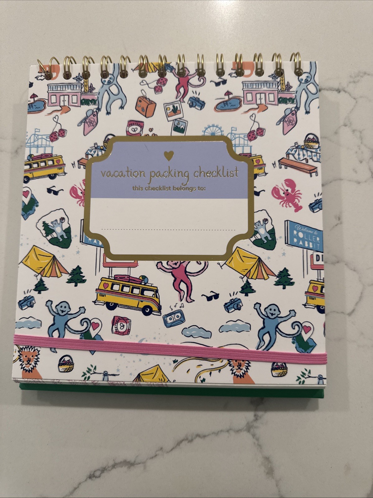 Roller Rabbit x Target Vacation Packing Checklist Notepad 75 Pages Whimsical