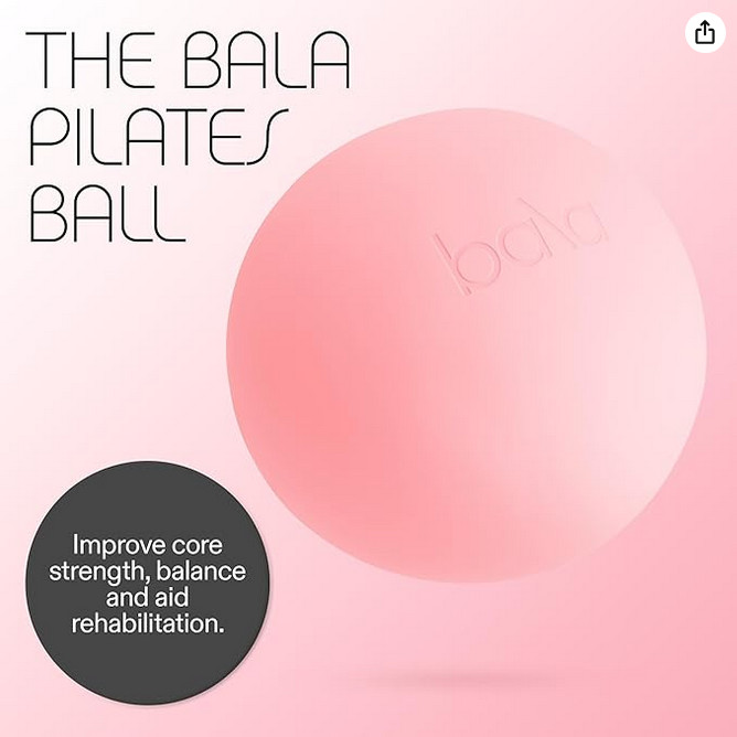 Free Pump Pink Bala 8 inch Non-Weighted Ball Pilates Barre Yoga New