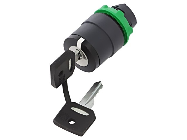 ZB5AG9 switch: rotary switch with key 22mm rod.Pos: 3 black SCHNEIDER E