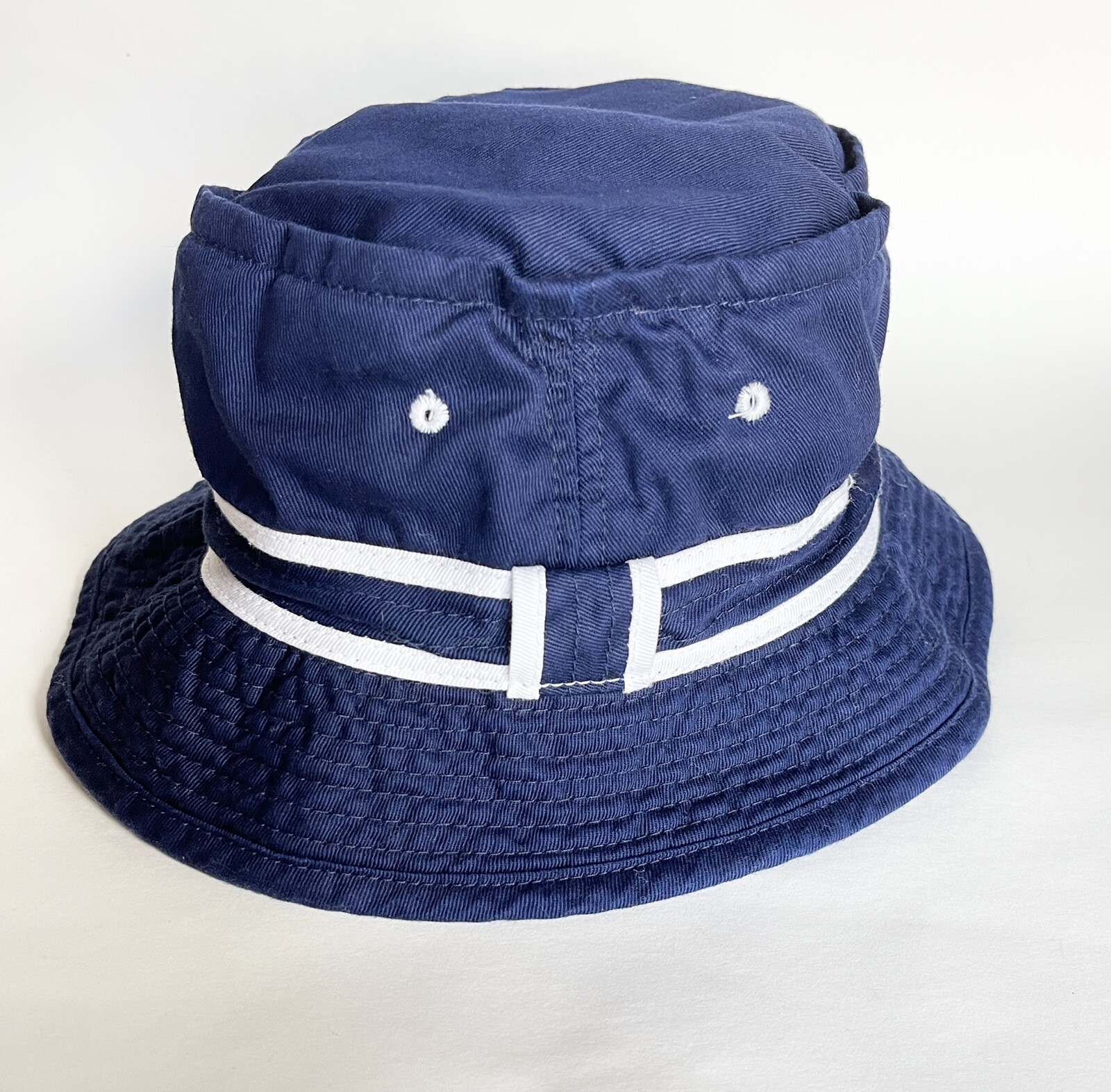 Arlin Navy Blue White Youth Bucket Brimmed Size Small Hat