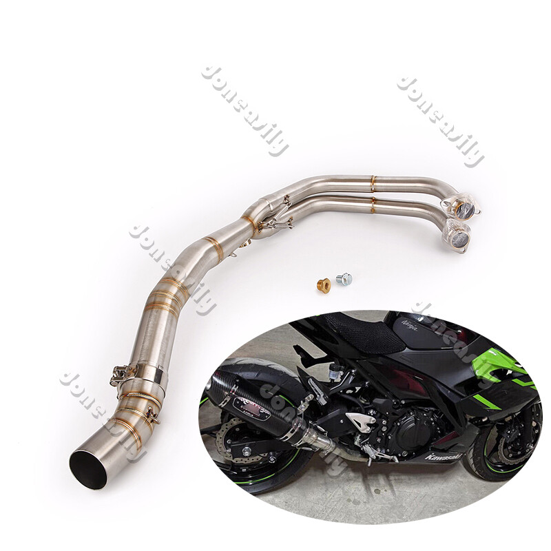 For Kawasaki Ninja 400 250 2017-2022 Motorcycle Front Link Pipe Exhaust Mid Tube