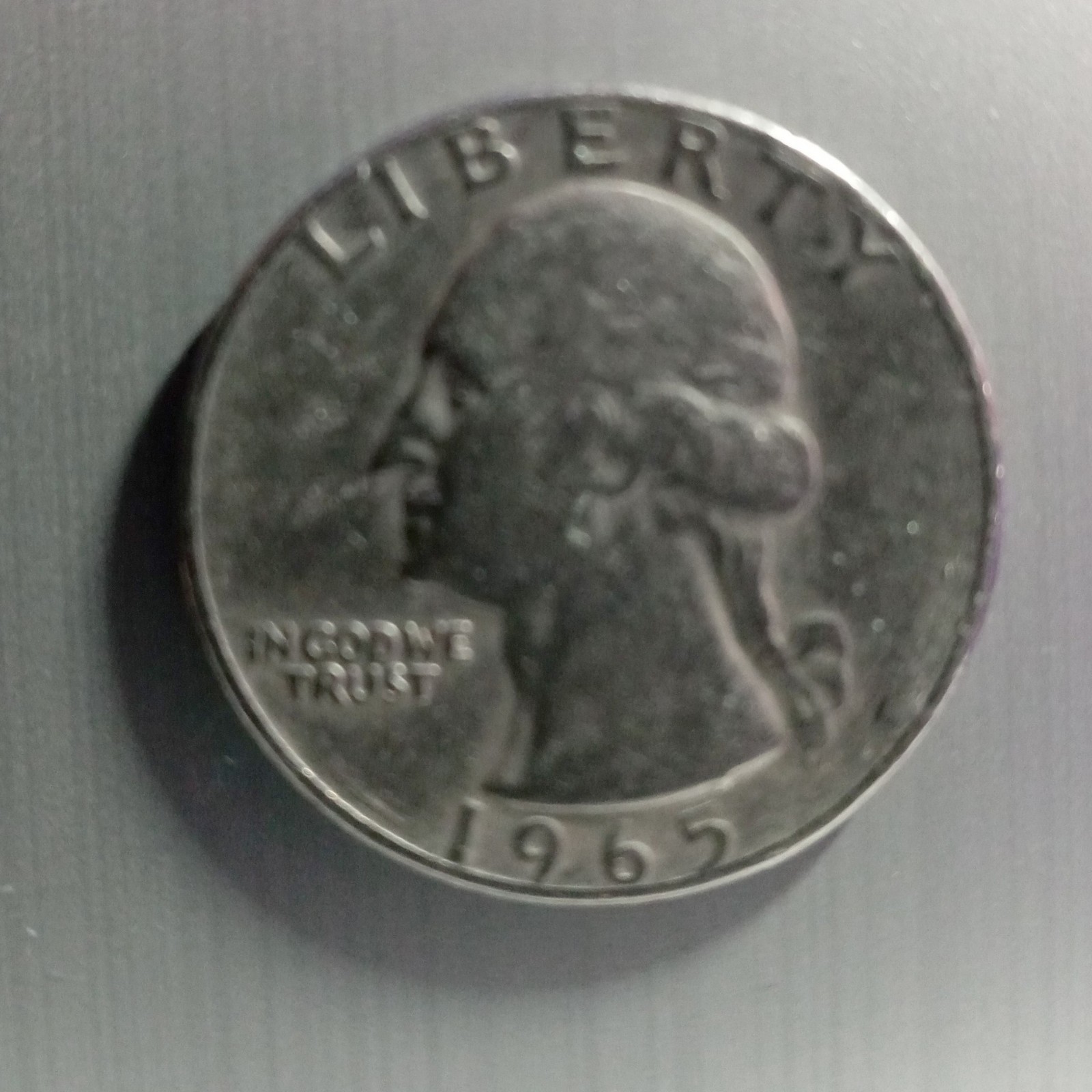 1965 QUARTER NO MINT MARK GOOD CONDITION