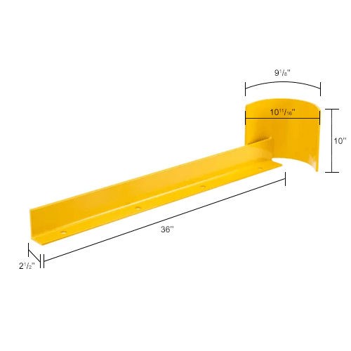 Global Industrial Pallet Rack End Protector Left Side 36"L 3/8'' Thick Yellow