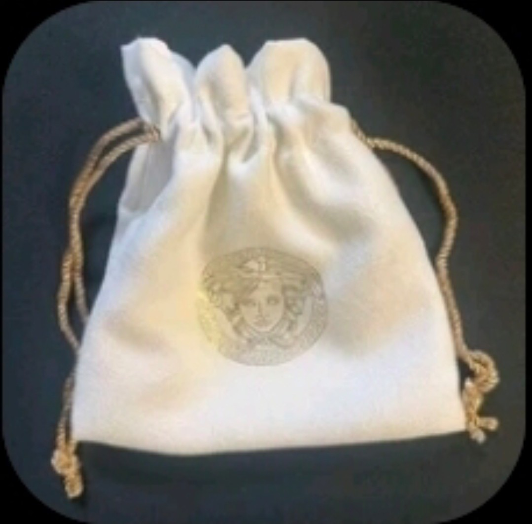 Authentic Designer Drawstring Pouch 5"×5", See Logo