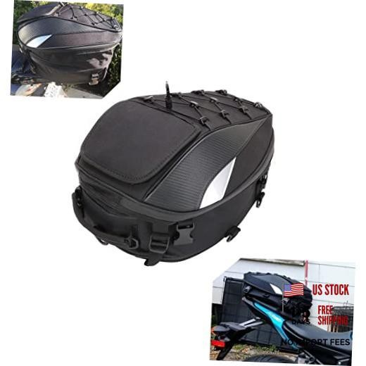 Motorcycle Tail Bag Waterproof Rear Seat Backpack - Dual Use Helmet Bag