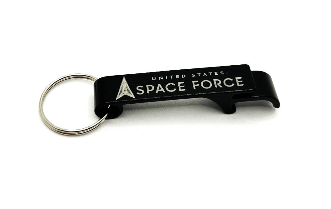 U.S. Space Force Black Keychain & Bottle Opener