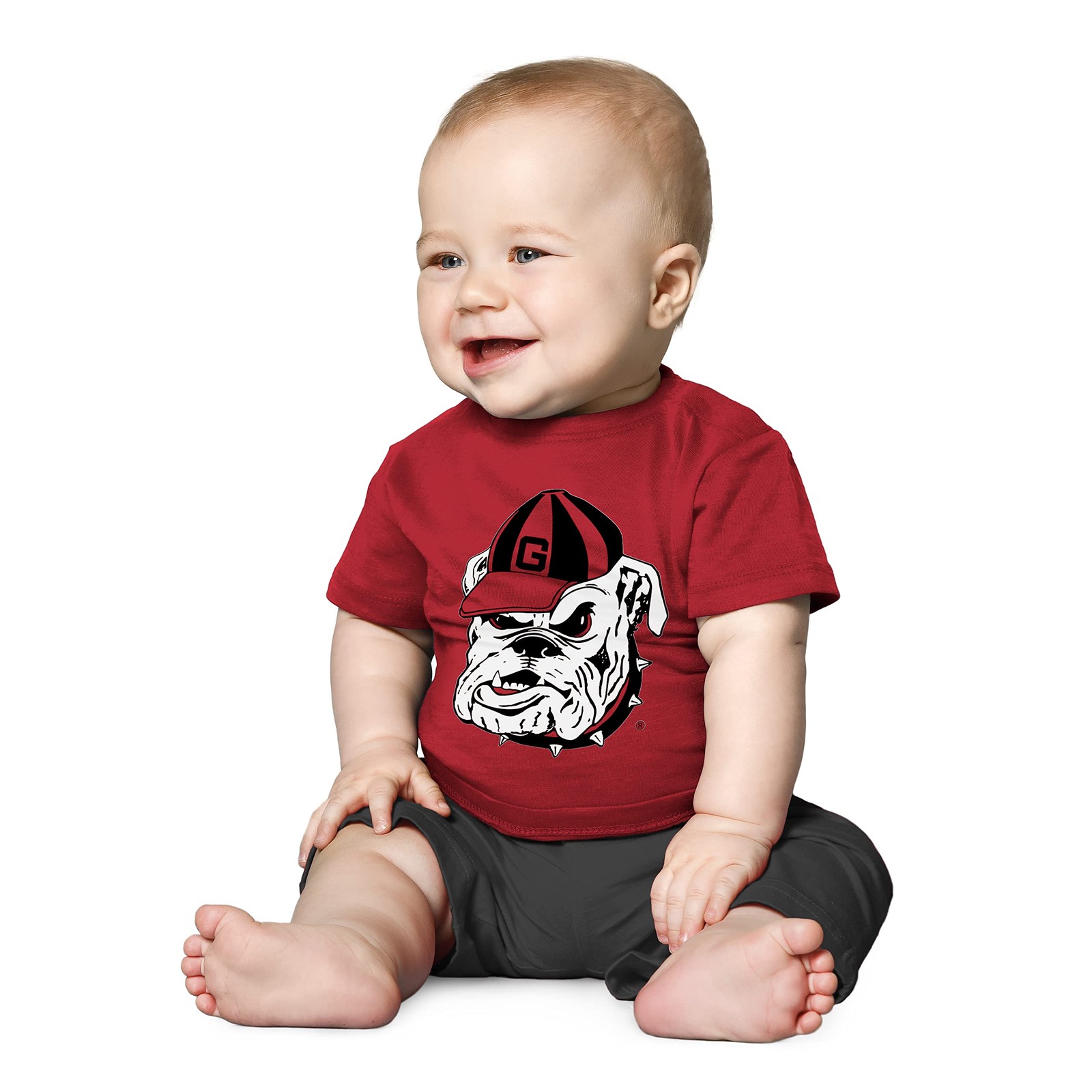 Little King NCAA Infant Georgia Bulldogs Big Logo T-Shirt - Red - 12 Months