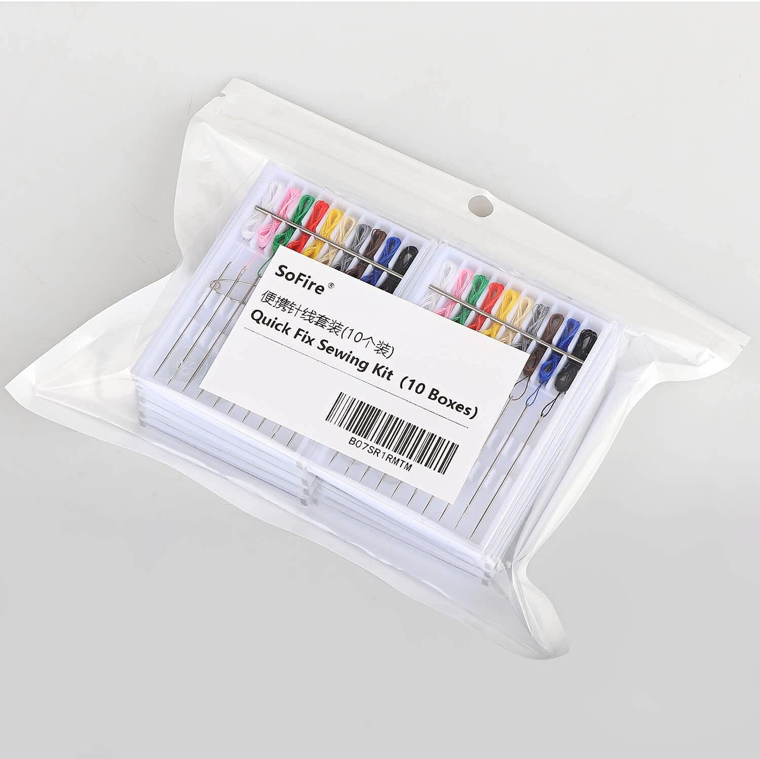 SoFire 10 Boxes Home and Travel Quick Fix Sewing Kit Pre Threaded Needle...