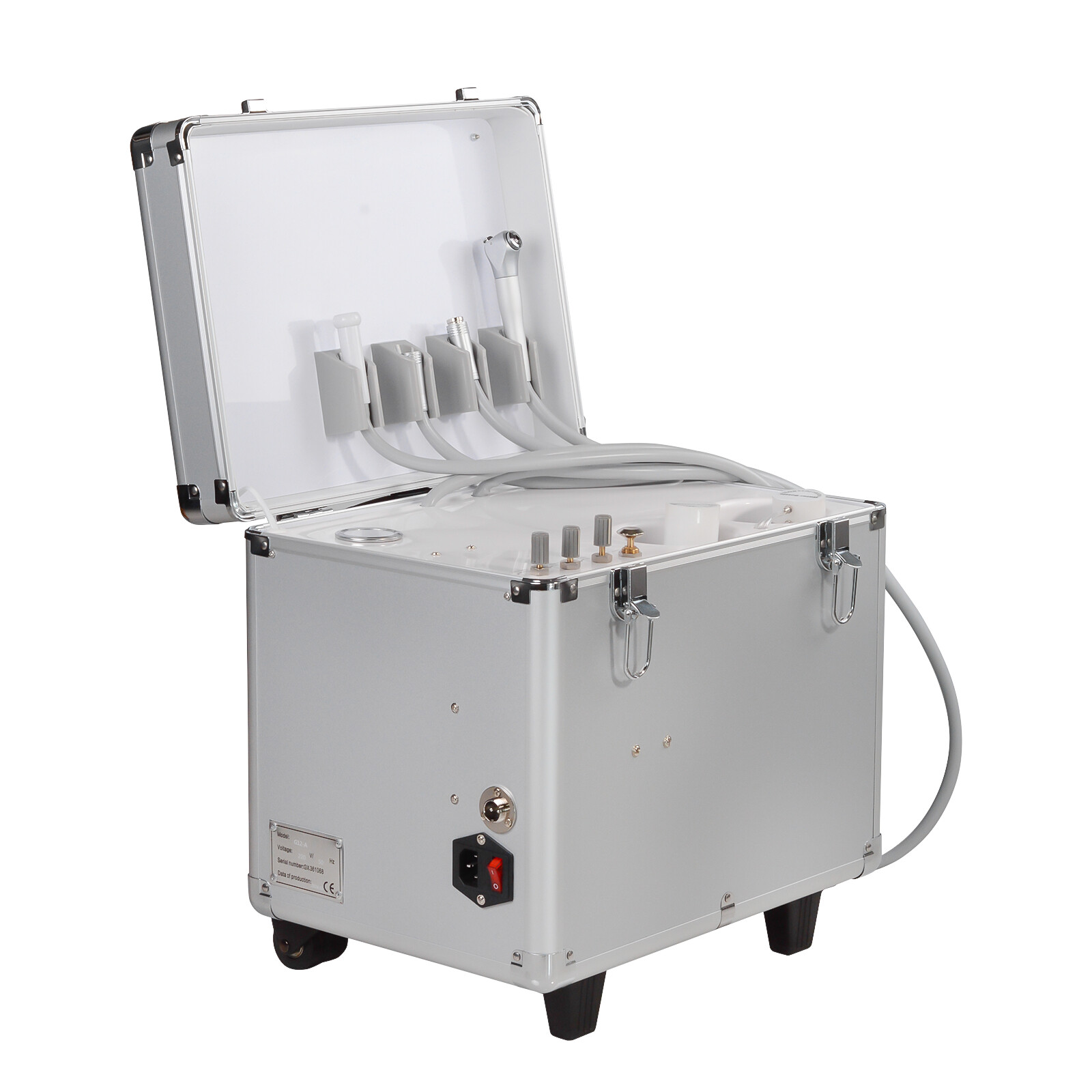 Multi-functional Portable Dental Unit with Air Compressor 3 Way Syringe 4 Holes