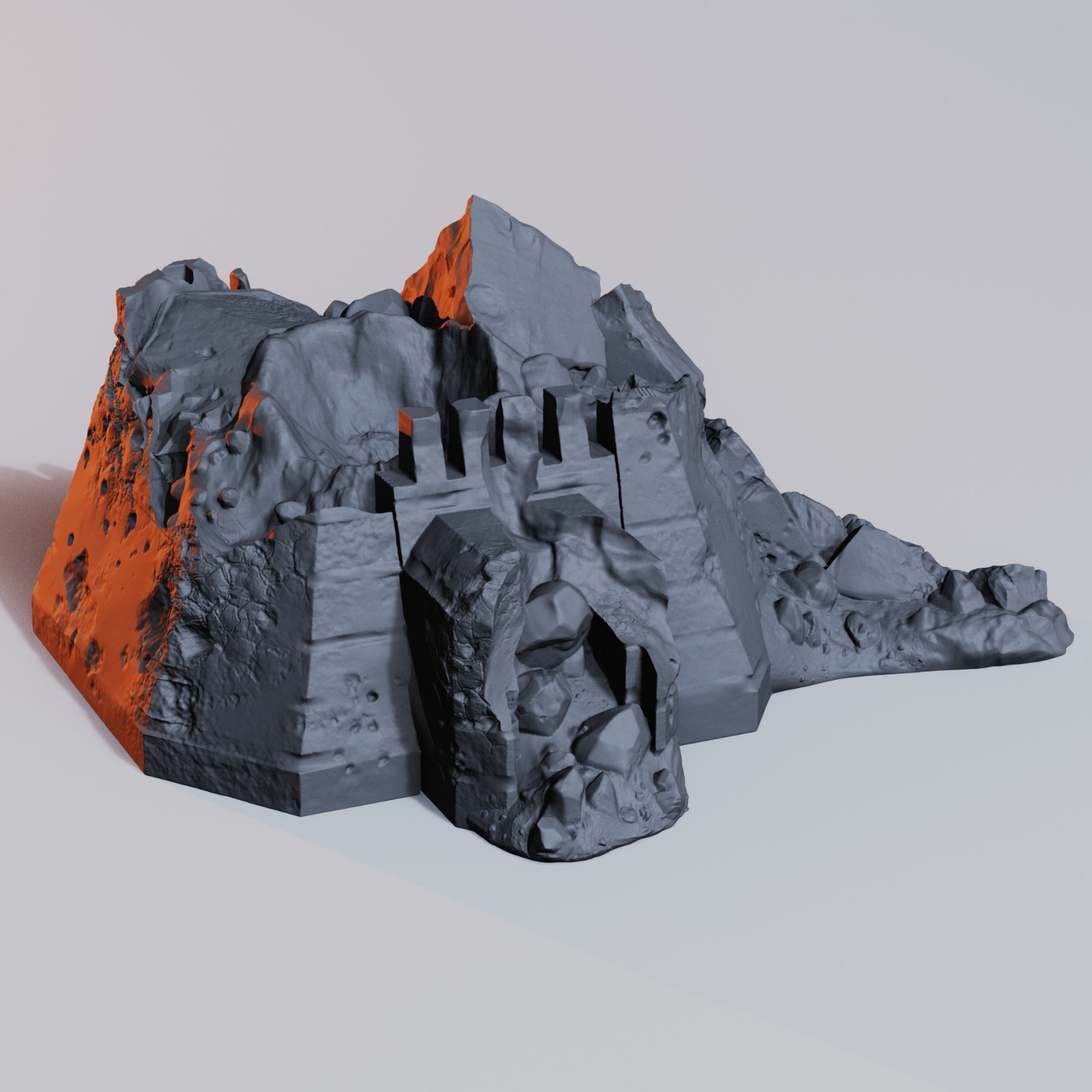 Trench Bunker Ruins | Wargame Scatter Terrain | 1 Piece Set | FDM printed