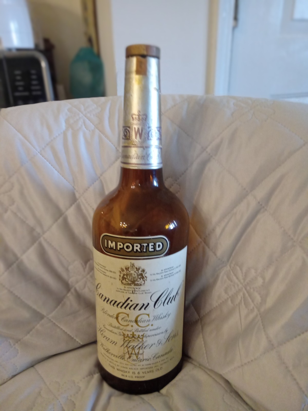 Canadian Club 6 Year Old Imported Blended Canadian Whisky Bottle