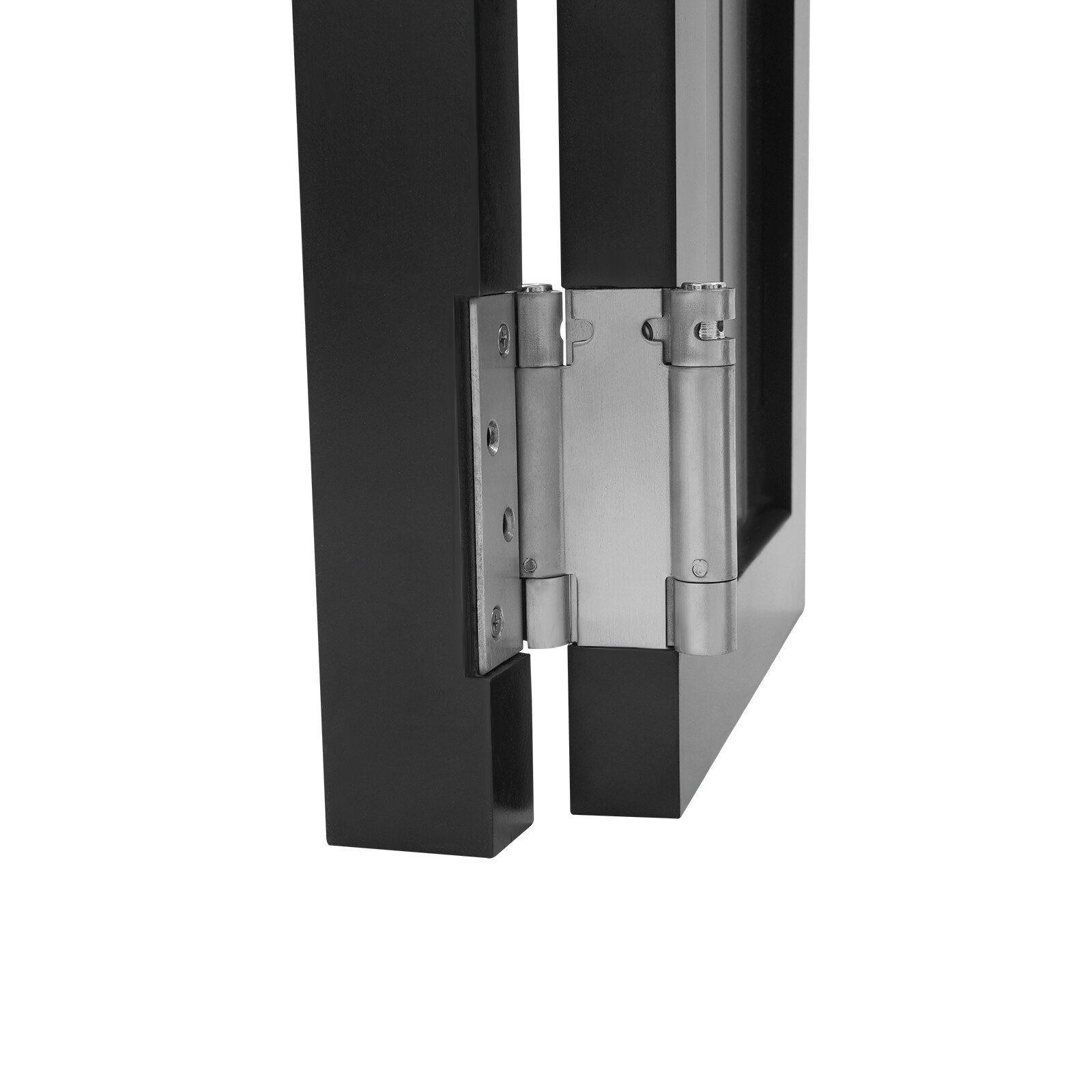 Modern Swing Solid Wood Door Vertical Stripe Partition Door 70x70cm Black