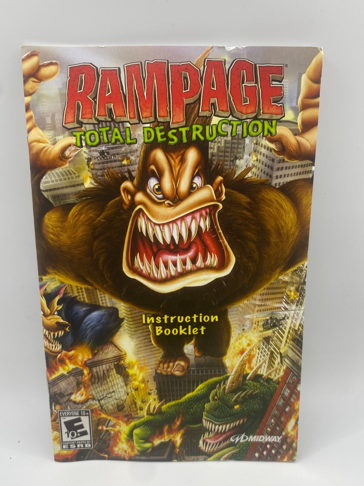 Rampage Total Destruction PlayStation Two PS2 Manual Only