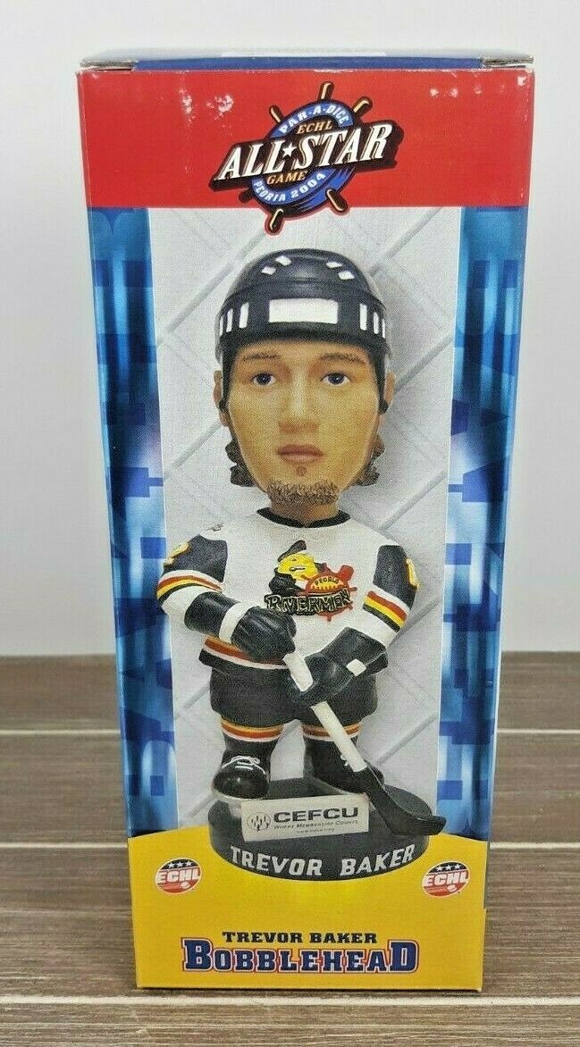 ECHL Peoria Rivermen #12 Trevor Baker SGA Circa 2004 Opened Hockey Bobblehead