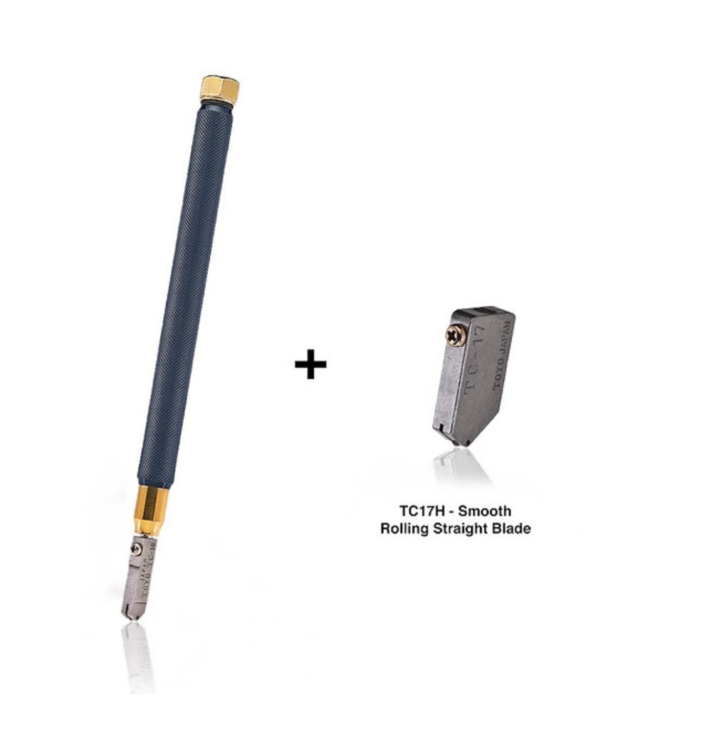 TOYO™ Cutter Original Brass Handled Supercutter® + Replacement Blade [TC-10B]