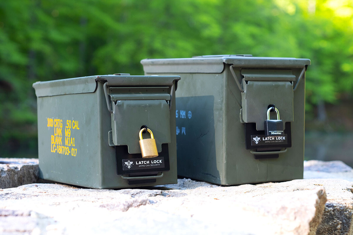 LATCH LOCK ammo can security locking device (With Lock) for .50 cal and Fat 50