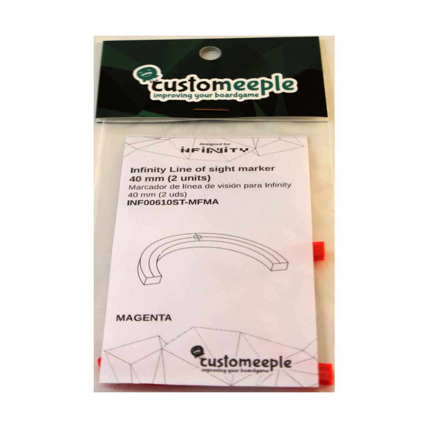 Customeeple Infinity Accessory 40mm Line of Sight Markers - Magenta New