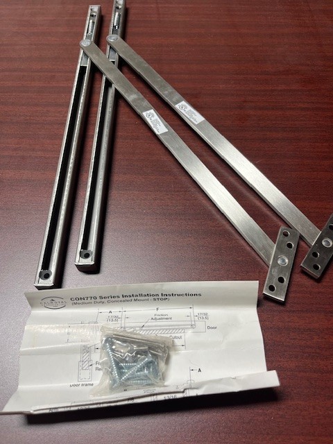 2 EACH -  CAL ROYAL CON774S US32D CONCEALED OVERHEAD DOOR STOP