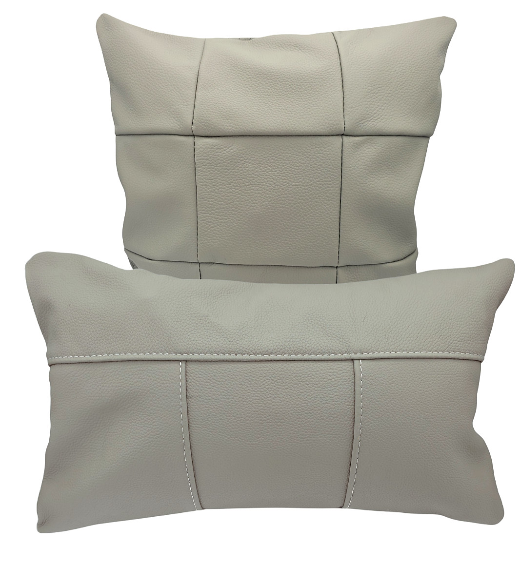 Kidol & Shellder Leather Throw Pillow Covers Set of 2 18x18 & 12x20
