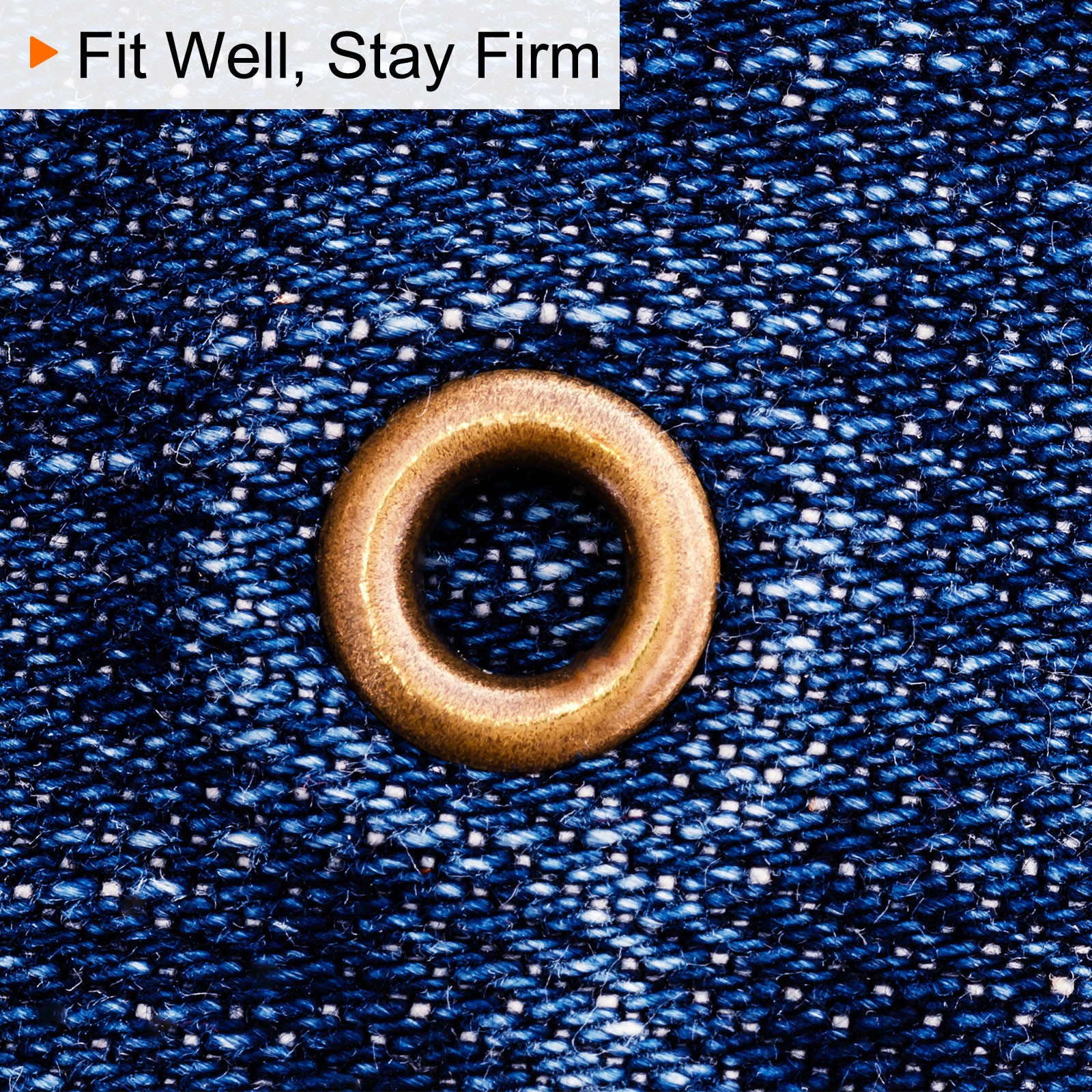Grommet Eyelet Kit 100pcs 12mm Inner Dia, Gold