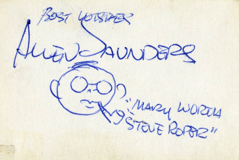 ALLEN SAUNDERS - SELF-CARICATURE SIGNED