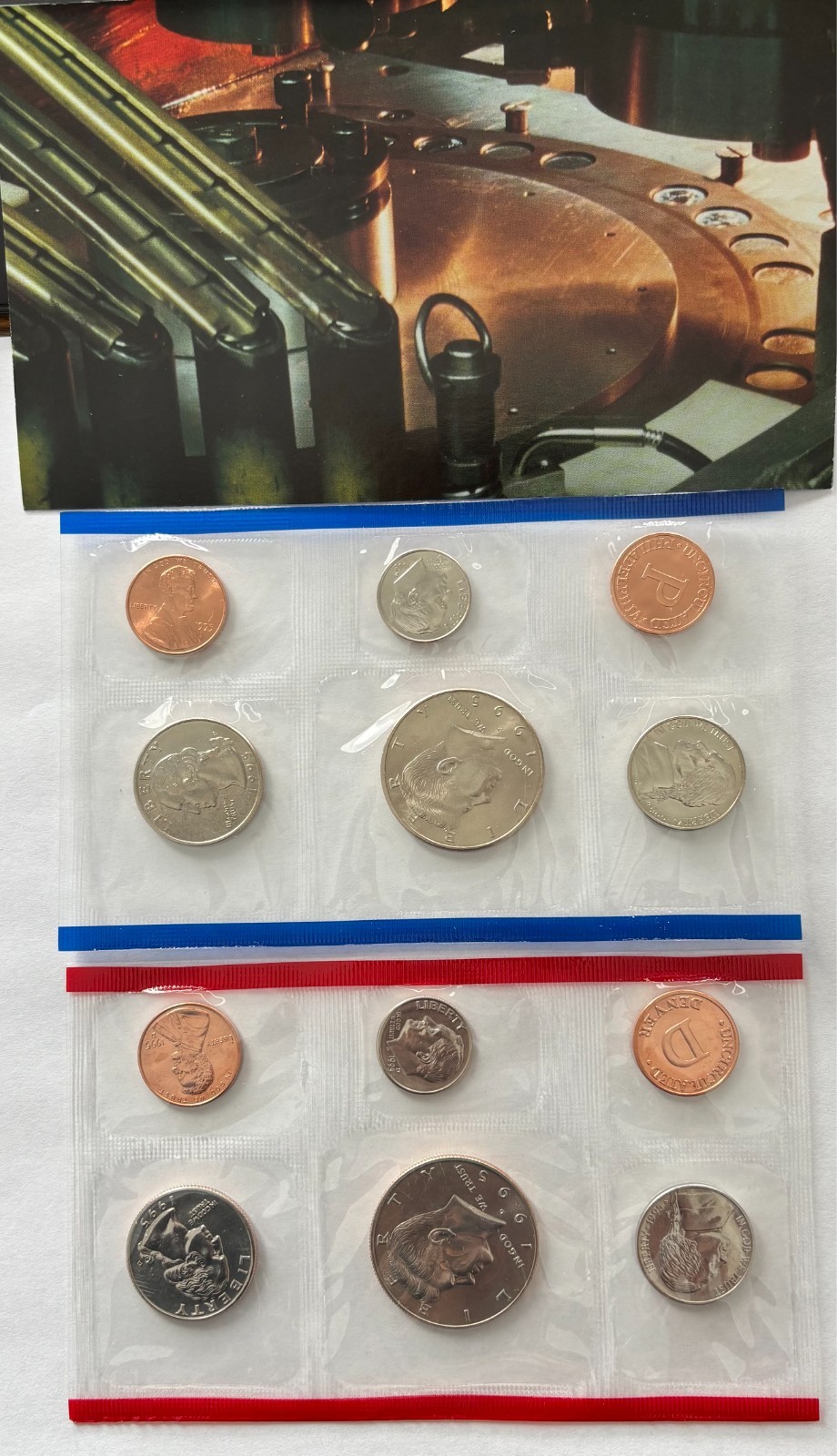 1995 U.S. Mint Uncirculated Coin Set P&D Complete with Tokens Sealed #394