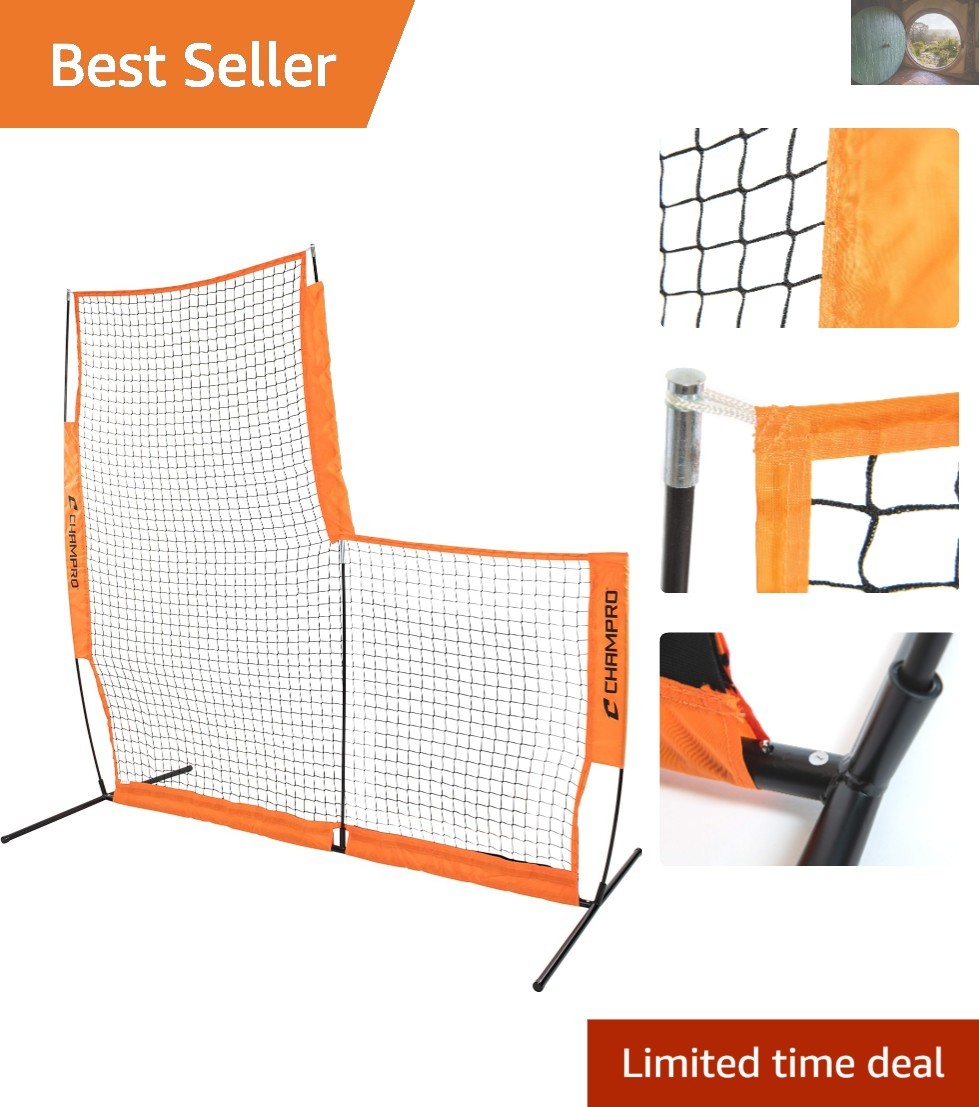 Adaptable L-Screen – 7' x 7' Rebound Training Tool for Baseball Enthusiasts