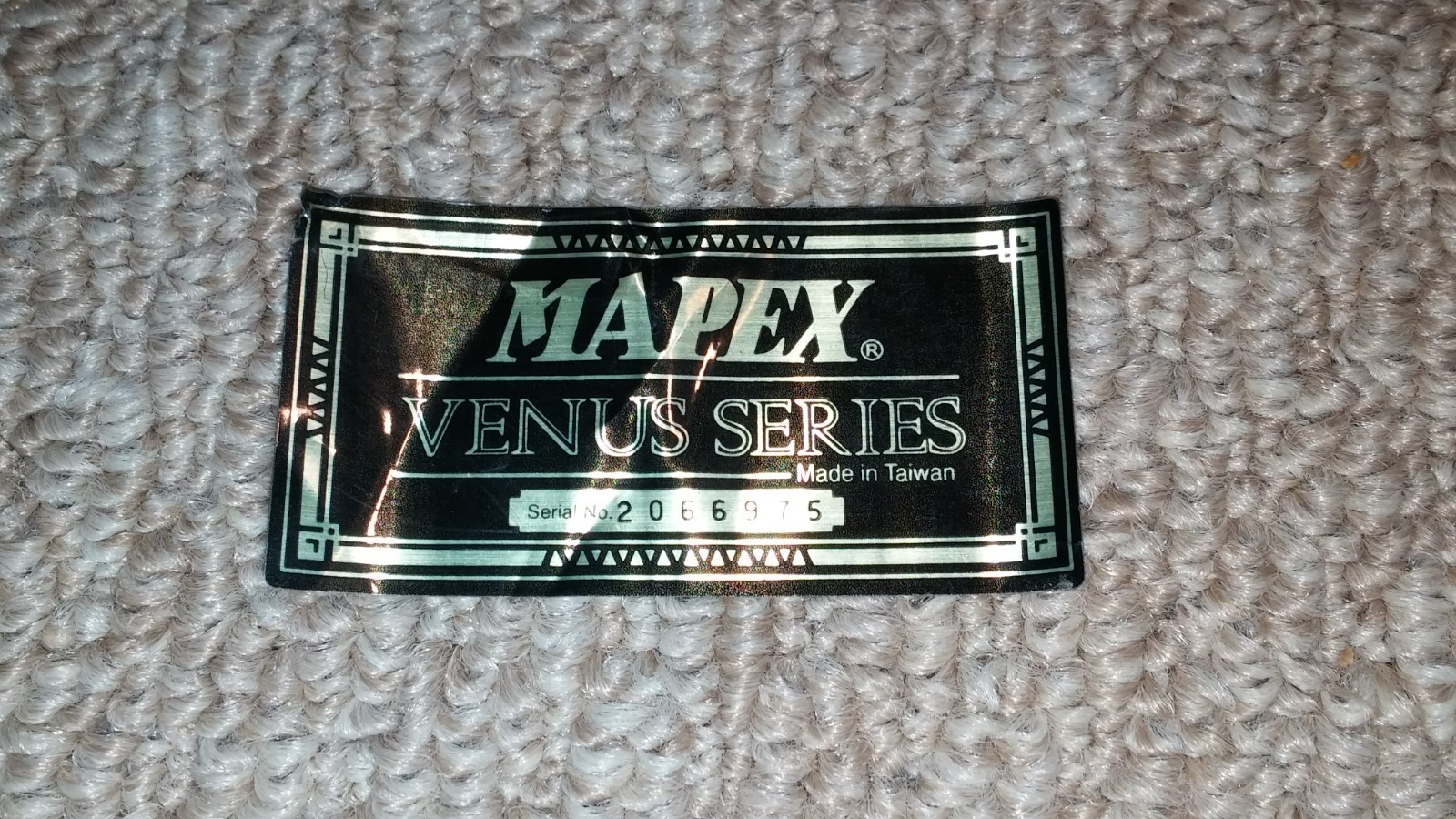 Mapex Venus Series Sticker Badge with Serial Number (433)