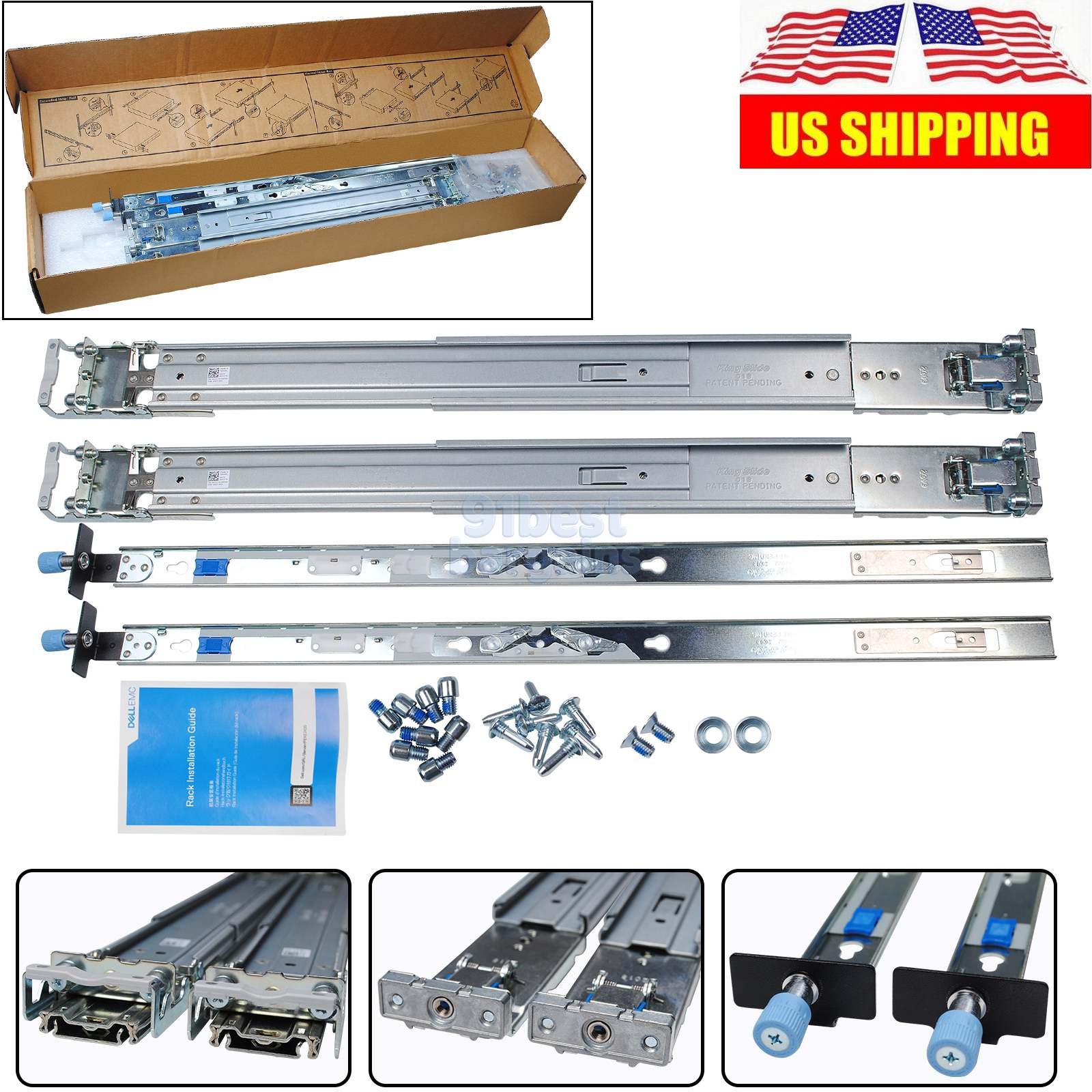 Dell CCY73 T4Y2K PowerEdge R540 XE2420 2U ReadyRail Kit Sliding Rail