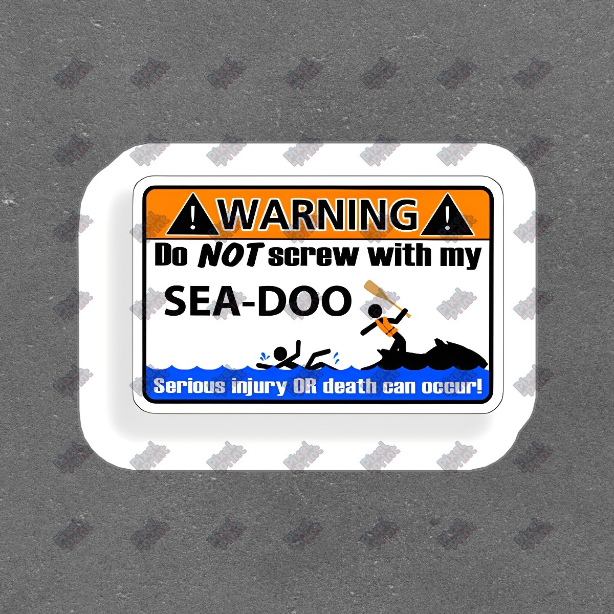 Funny Sea Doo Warning Vinyl Sticker Watercraft Decal Boating Humor #235174