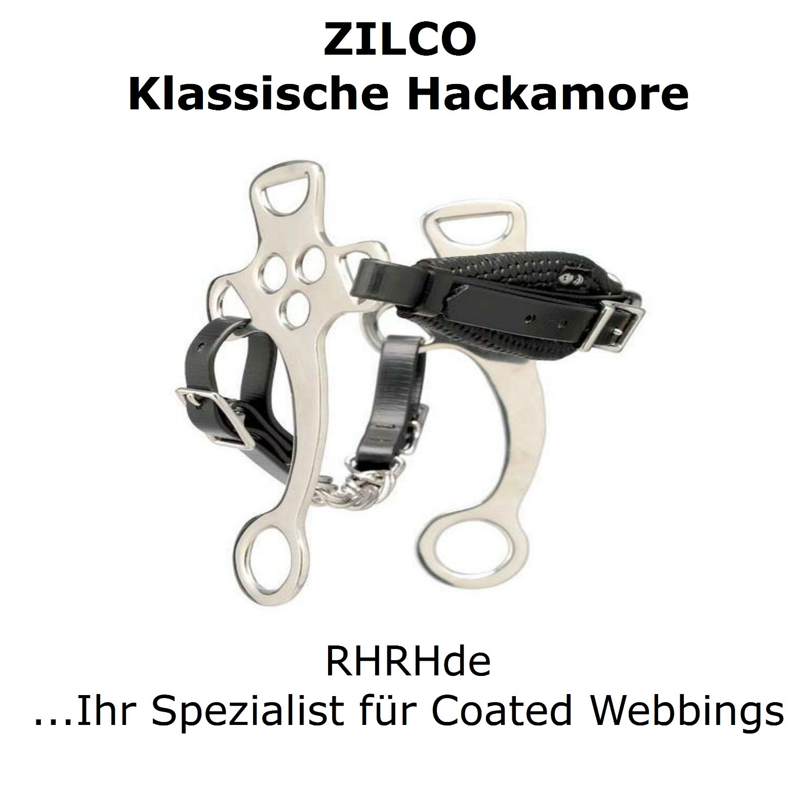 Vintage Hackamore Zilco “CLASSICO” Biothane Stainless Steel Bitless Bitless