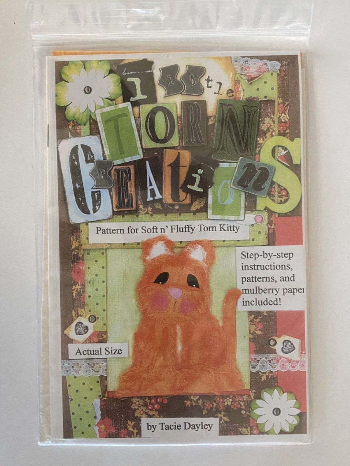 Little Torn Creations Paper Crafts Patterns - Bear Bunny Monkey Tiger Kitty Chic
