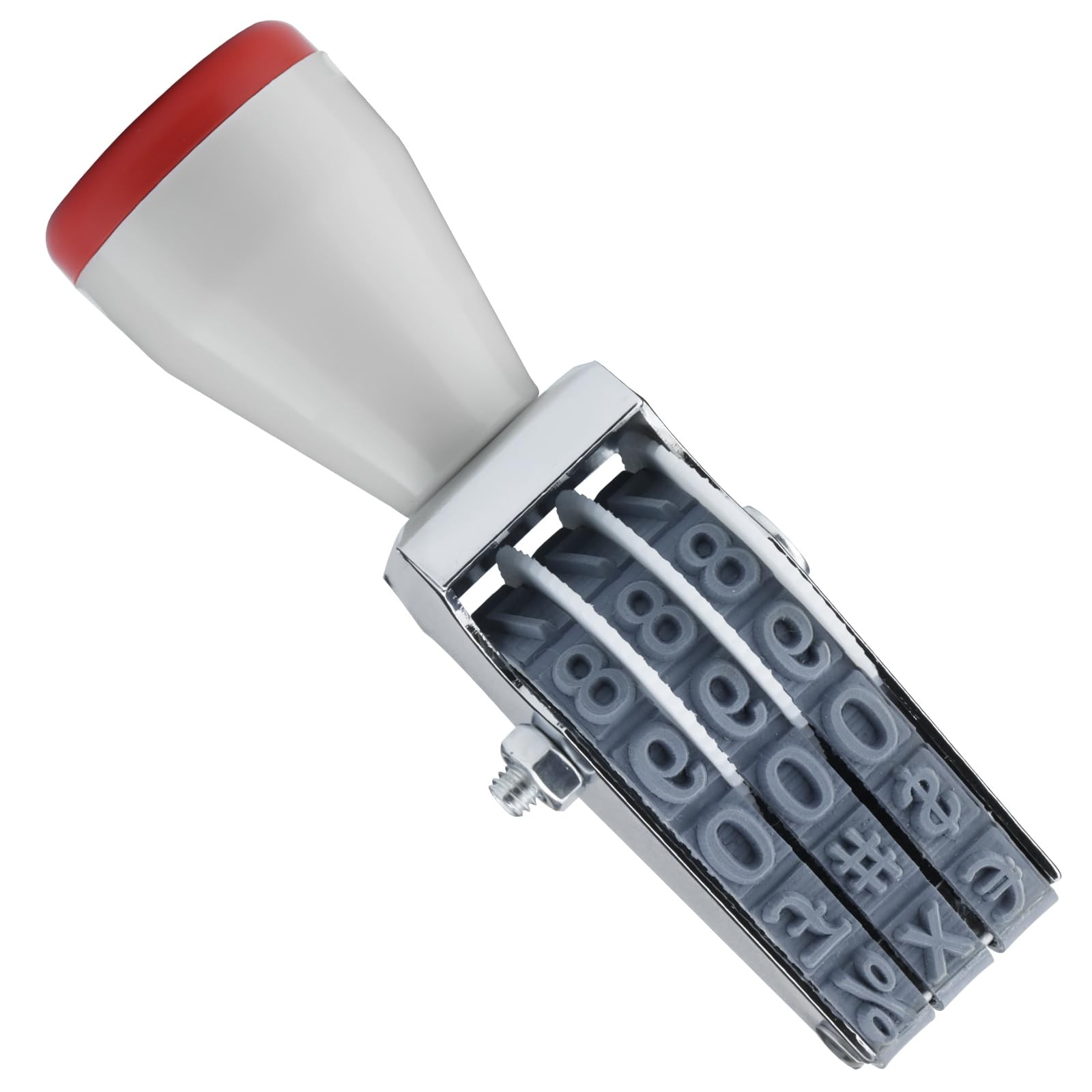 3 Digit Number Stamp by JPKTA,Rubber Changeable Office 3 Stamp, Grey