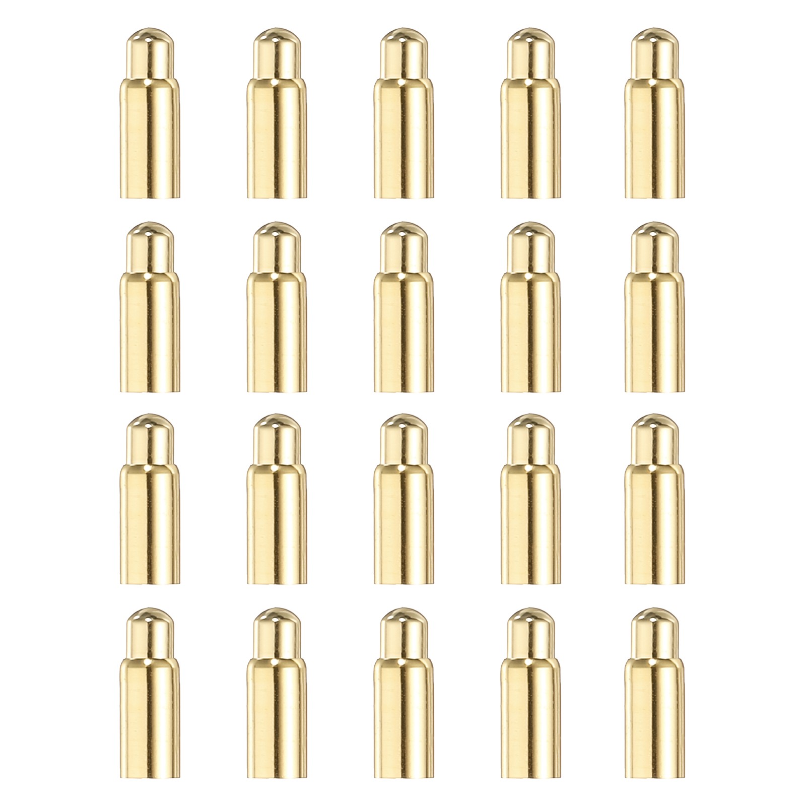 20 Pcs 5.5mm Spring Test Probe Pin, Gold Plated Spring Loaded Thimble Pins