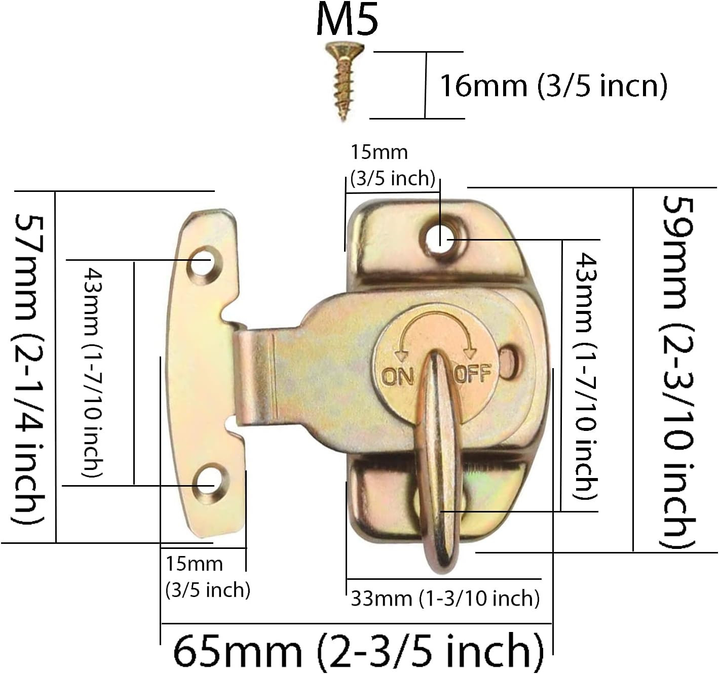 Metal Table Locks, 6 Heavy Duty Dining Table Buckles Connectors, Yellow