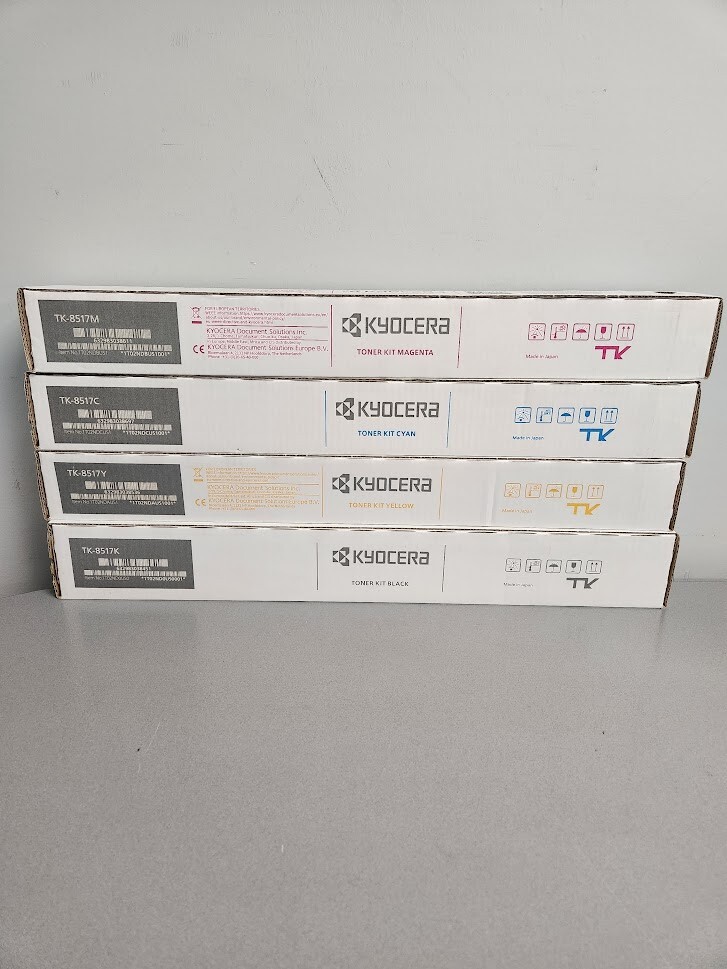 Kyocera TK8517 (TK-8517) 4-Color Toner Cartridge Set for TASKalfa 5052ci, 6052ci