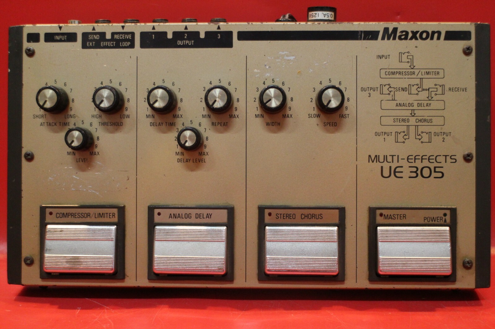 VINTAGE Maxon UE-305 UE 305 Analog Multi Pedal Guitar Effect U1218 210708
