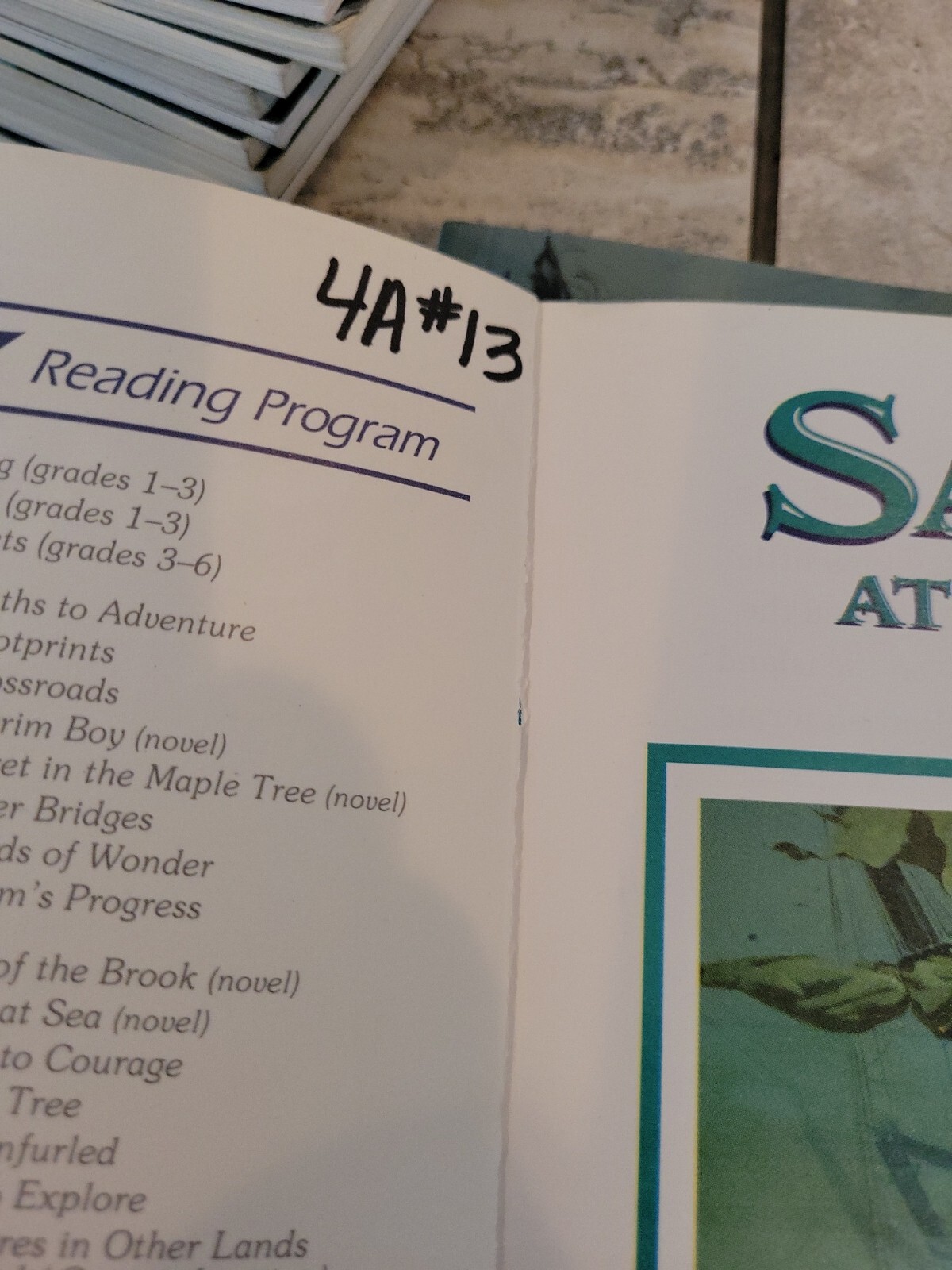 Abeka Saved at Sea 4th grade Novel Homeschool Reader