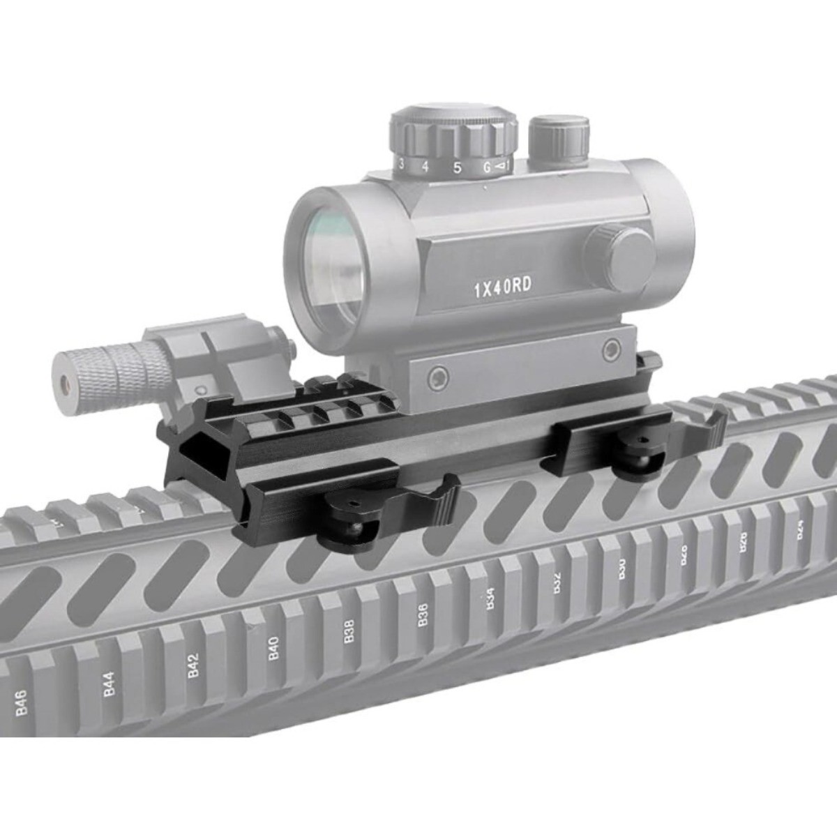 5.5" Quick Release Picatinny Riser Mount Dual Rail for Scopes Flashlight Sights