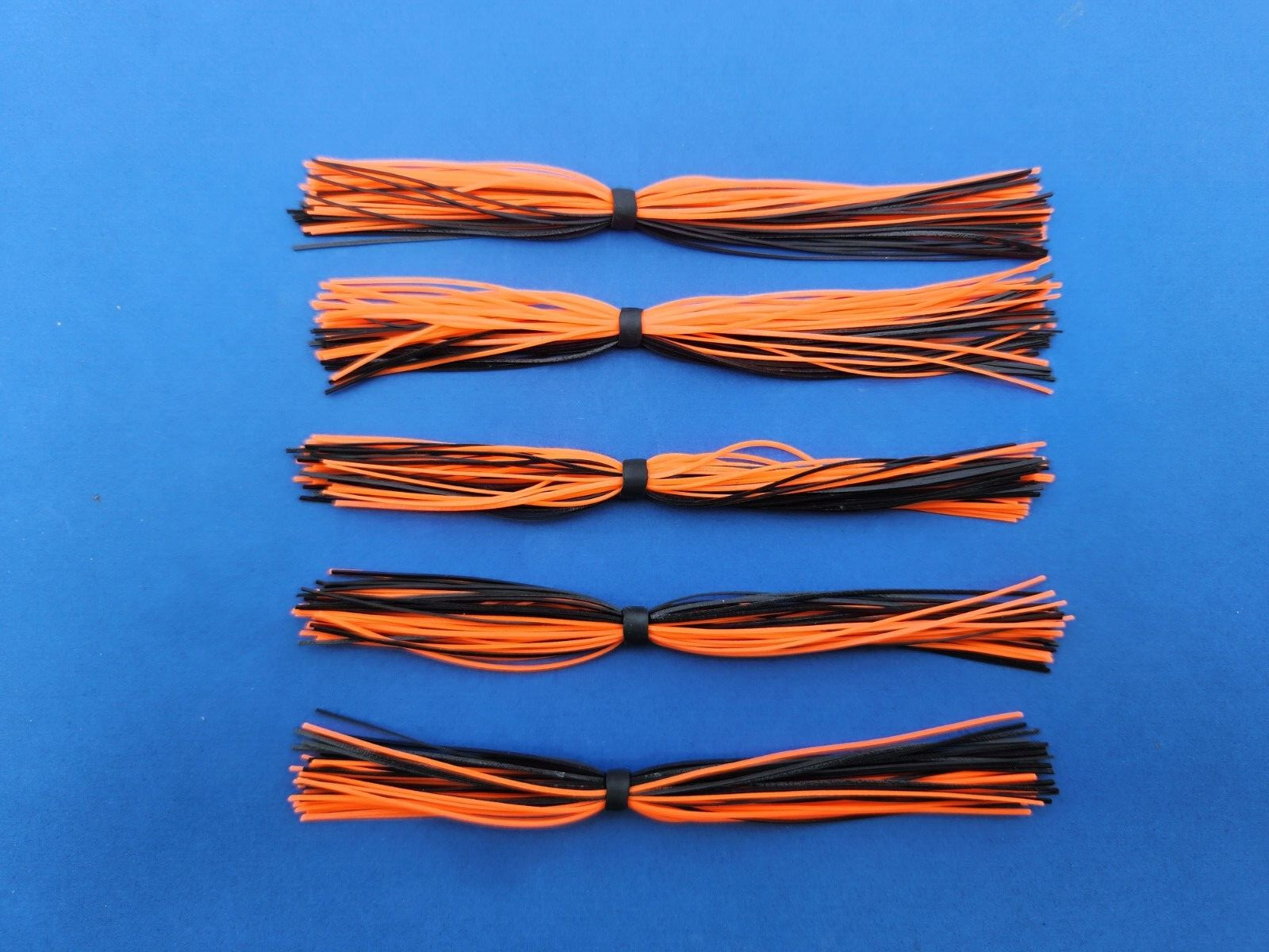 5 silicone Skirt BLACK/ORANGE #5-9168 Lure Spinnerbait Buzz Tackle