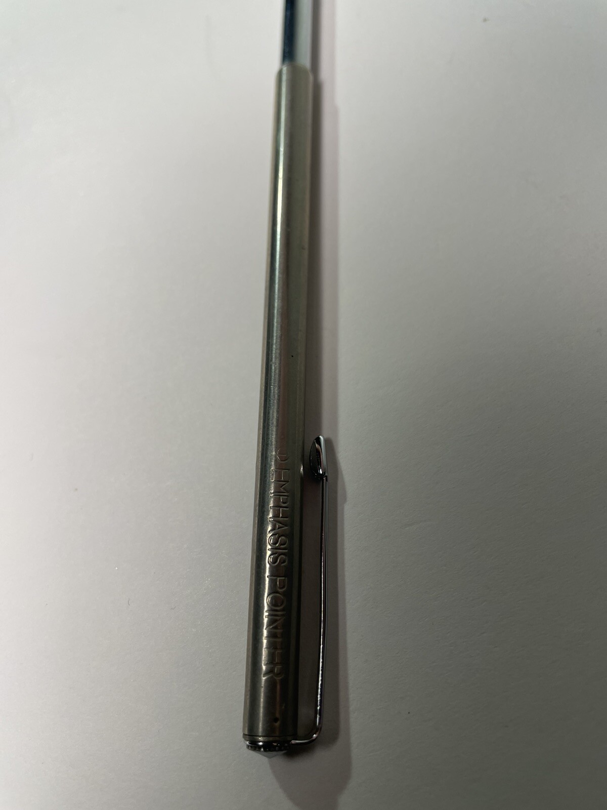 Vintage EMPHASIS Pointer BRUSHED NICKEL Telescoping 25” w/ POCKET CLIP