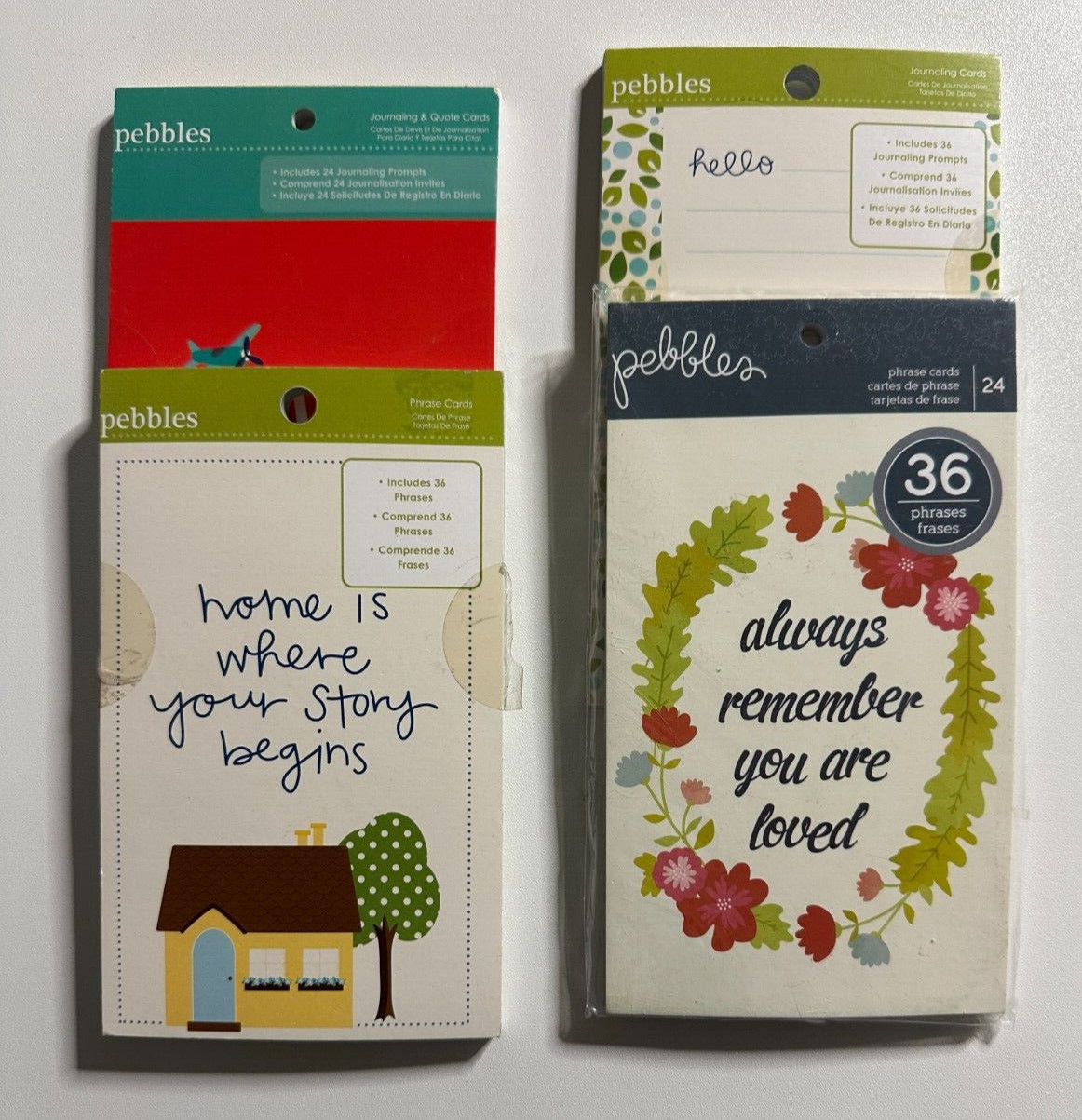 Pebbles Scrapbooking Journaling Cards, Phrase Cards, Journaling & Quote Cards