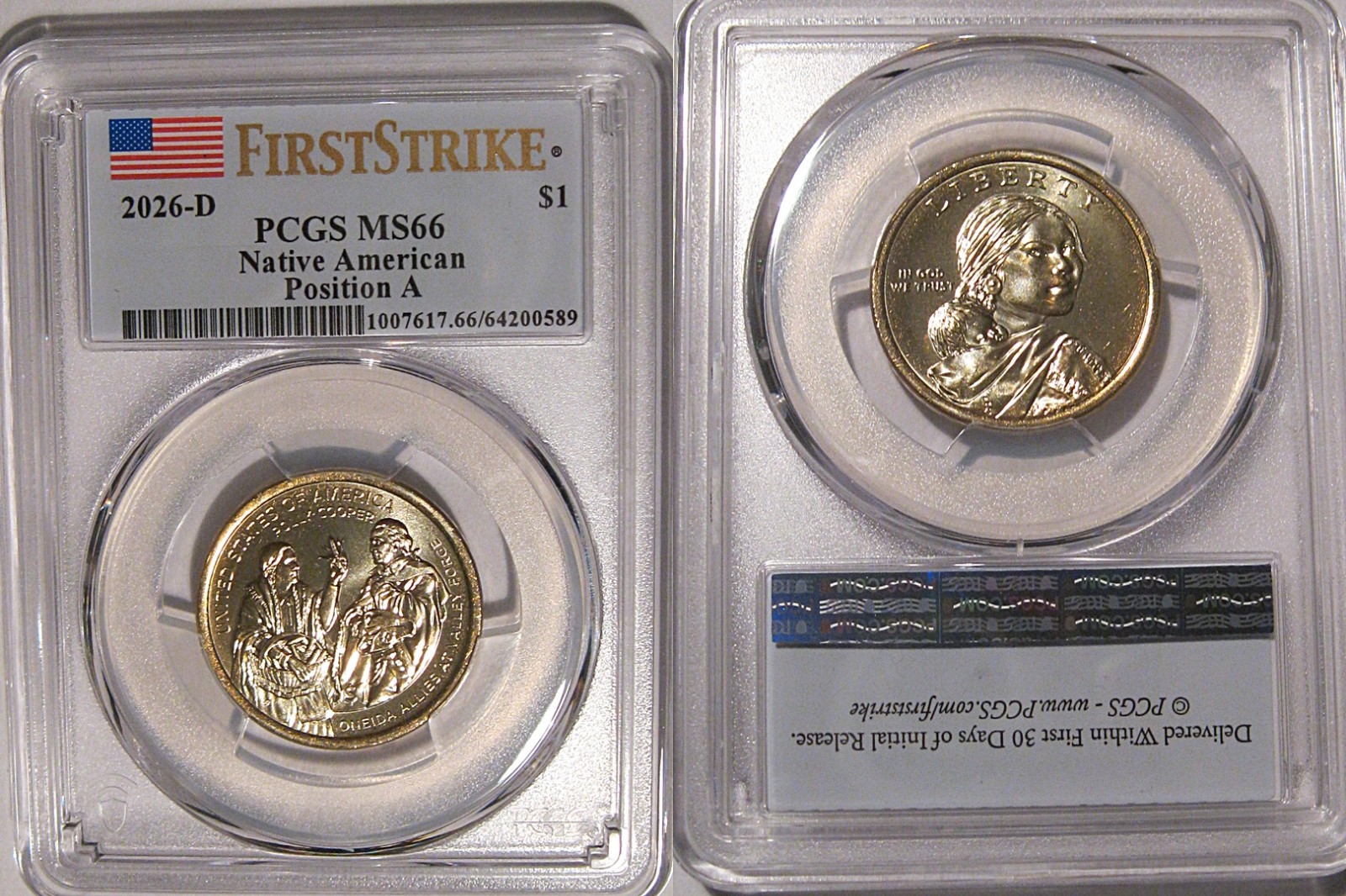2026 D Native Sacagawea Dollar $1 PCGS MS66 Position A FIRST STRIKE