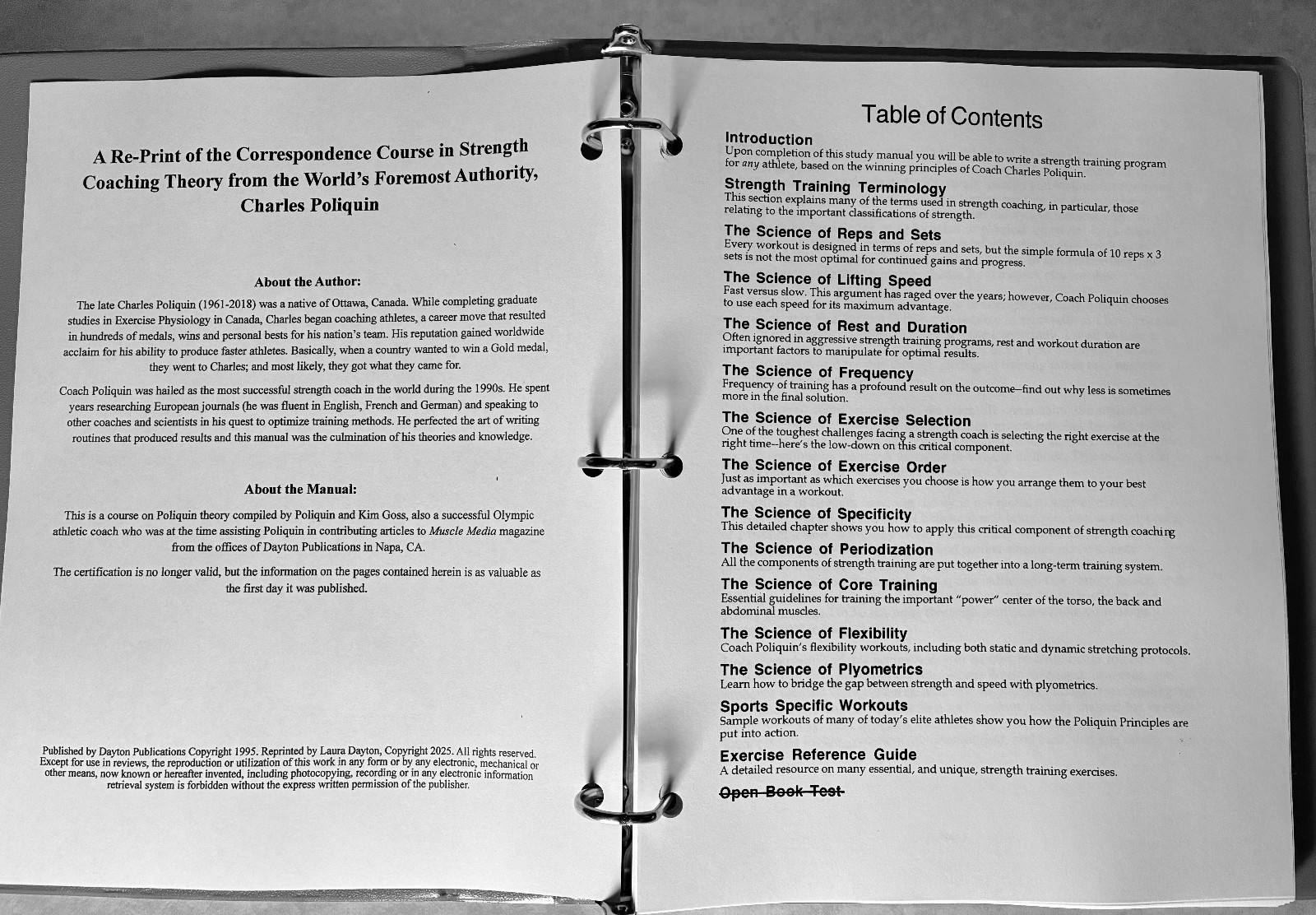 Charles Poliquin Advanced Strength Training Certification Program, 1995, Rare