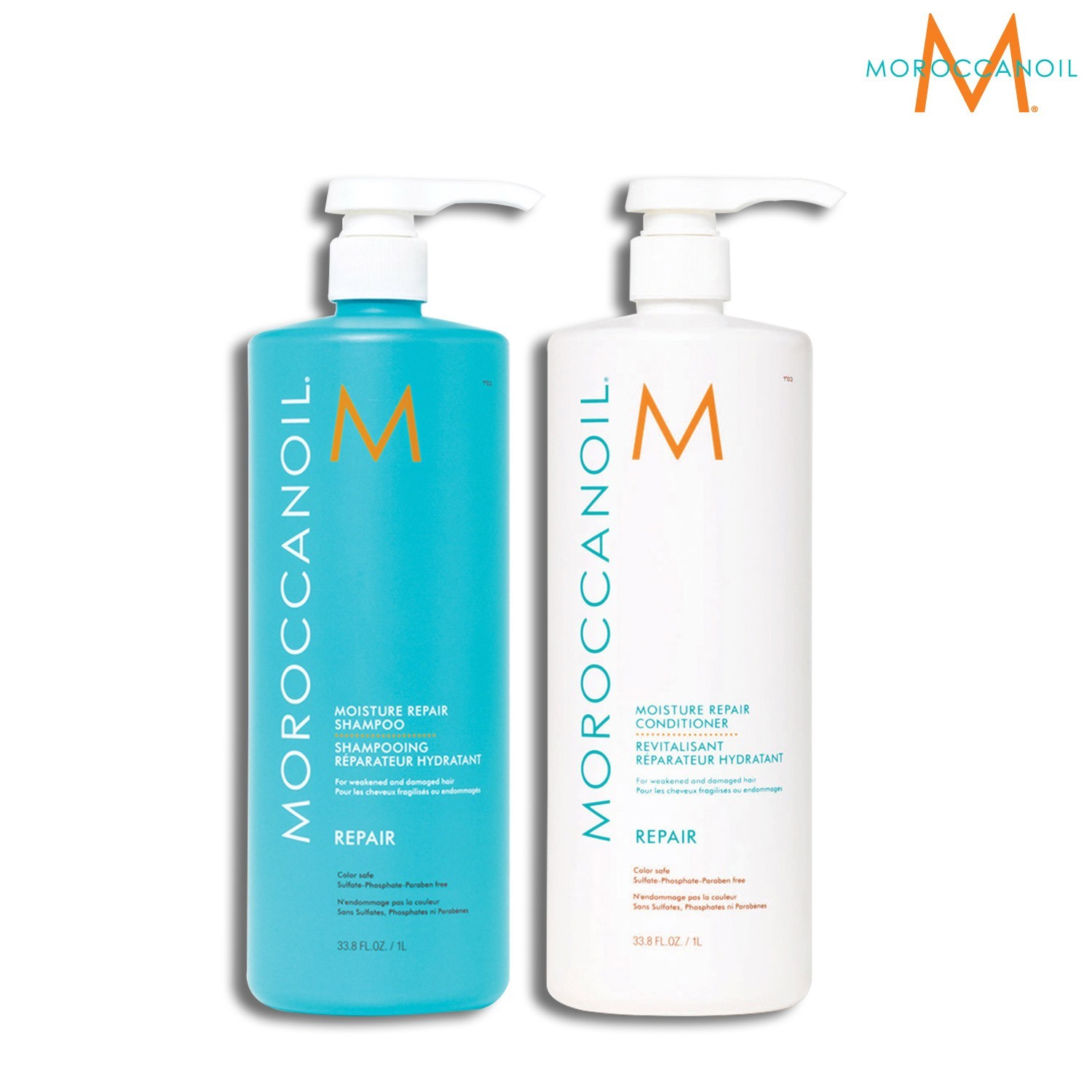 New Moroccanoil Moisture Repair Shampoo & Moisture Repair Conditioner 33.8 each