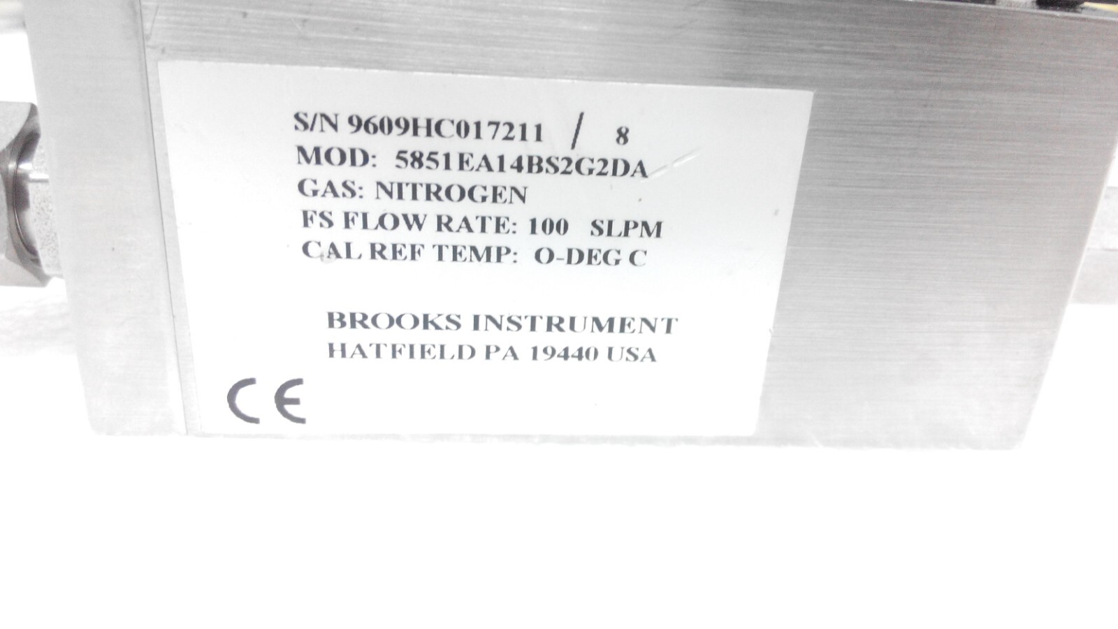 BROOKS MASS FLOW CONTROLLER 5851EA14BS2G2DA